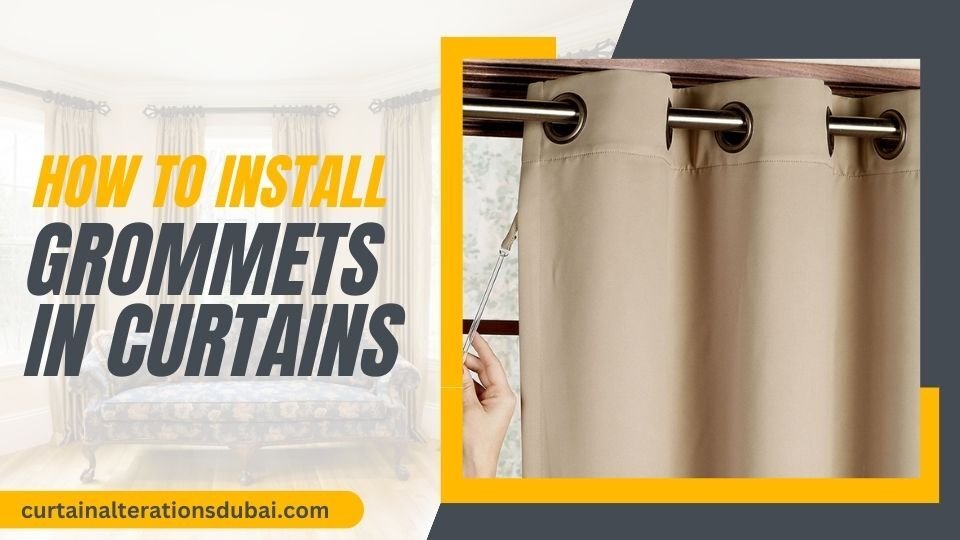 how to add grommets in curtains?
